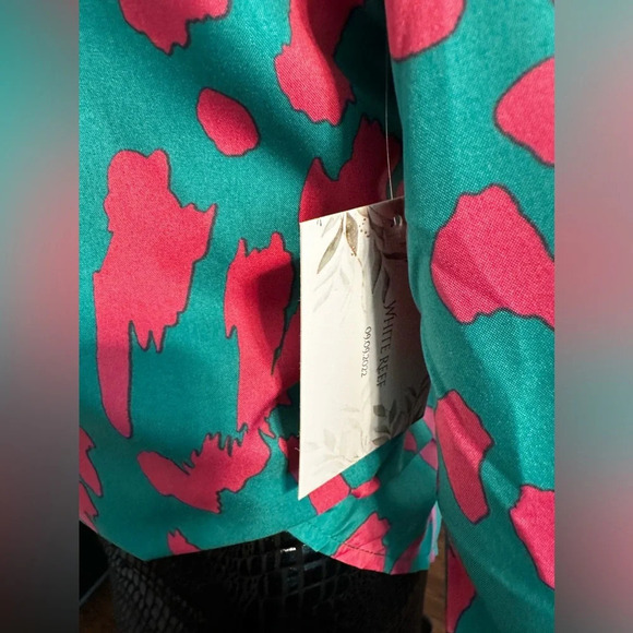 New-Color Block Leopard Print Women’s Blouse - Picture 3 of 7